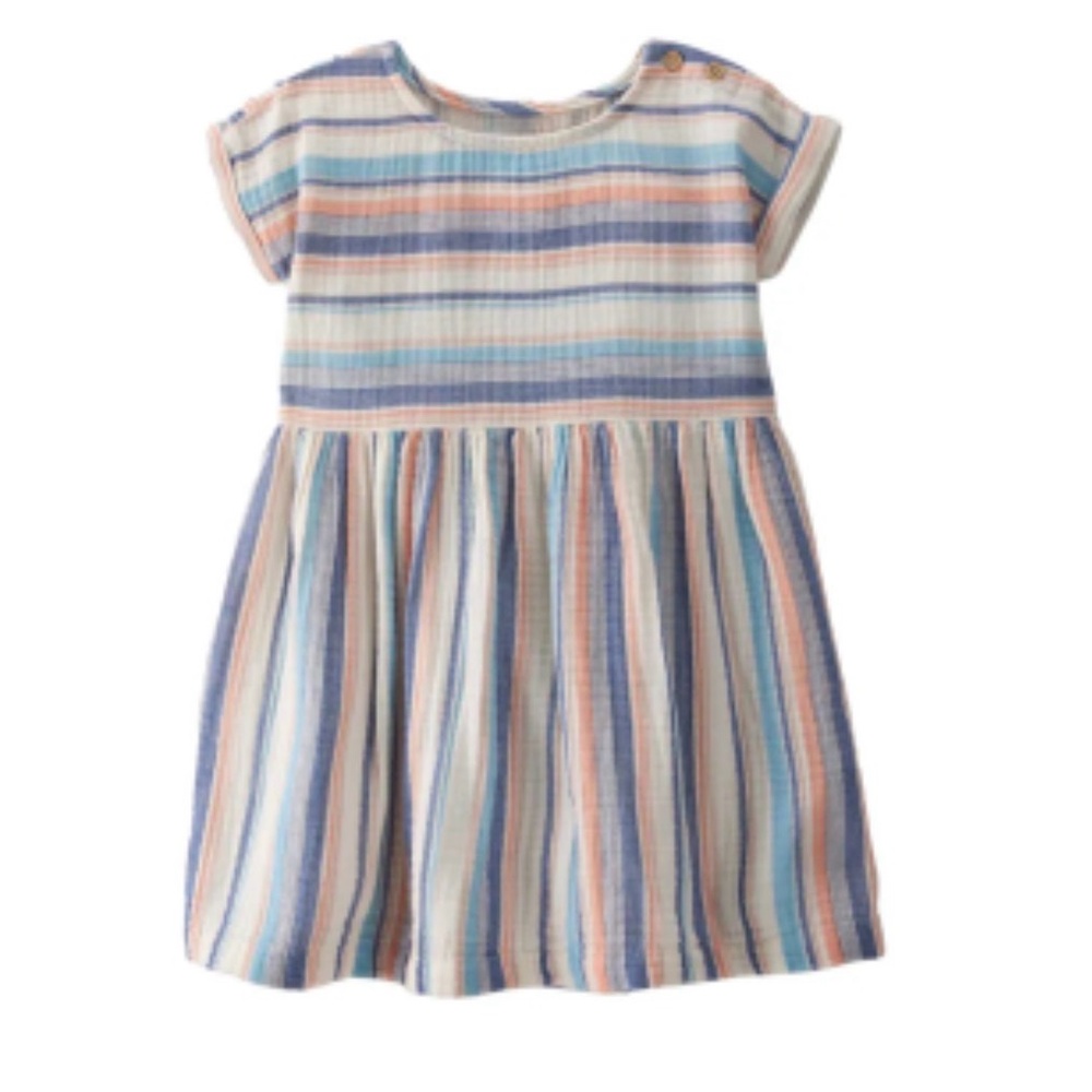 Carter's Toddlers Girls Organic Cotton Gauze Dress Multicolor Size 12m